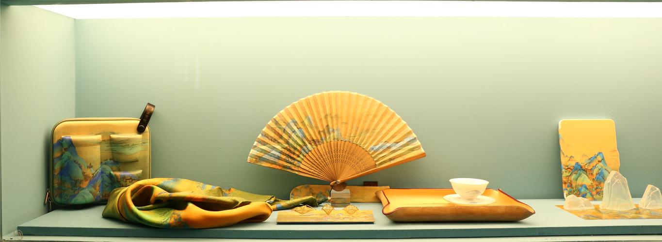 北京故宫文化,千里江山图,原创设计产品,旅行套装,便携旅行茶具